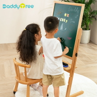 幼兒童畫畫板實木涂鴉支架式無塵可擦雙面磁性寶寶家用寫字小黑板
