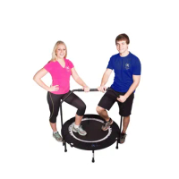 Maximus PRO Folding Rebounder USA | Voted #1 Indoor Exercise Mini Trampoline for Adults with Bar | Fitness &amp; Weight Loss