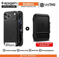 SPIGEN Bundling for iPhone 17 Pro Max Rugged Armor Magfit Anti Slip Case + Tintap Lockfit Valentinus