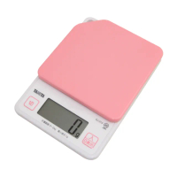 【TANITA】廚房迷你掛壁式電子料理秤&電子秤-2kg-粉色(KJ-213-PK輕巧收納廚房好物)