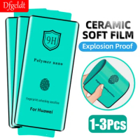 1-3PCS Curved Ceramic Soft Film for Huawei P60 Art P50 P40 P30 Pro Screen Protector for Huawei Mate 60 50 40 30 20 Pro Not Glass