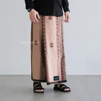Bayleaf.id X Milzam Sarung Tenun Gapuro Series AZ G21 - Coklat Muda