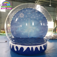 New Year Decoration Inflatable Snow Globe Photo Booth Human Size Inflatable Snow Globe Tent For Christmas