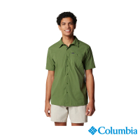 【Columbia 哥倫比亞 官方旗艦】男款- Landroamer™超防曬UPF50防潑短袖襯衫-綠色 -(UAM17750GR/IS)
