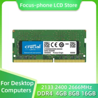 Crucial 4GB 8GB 16GB DDR4 RAM Memory 2133 2400 2666Mhz PC4-19200 21300 25600 SODIMM RAM 1.2V 260-Pin For Laptop Notebook Memory