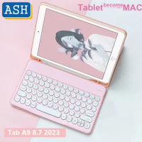 ASH for Samsung Galaxy Tab A9 8.7" 2023 Detachable Wireless Bluetooth Keyboard Case Slim Leather for Galaxy Tab A9 8.7 2023