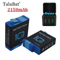 Battery Set For GoPro Hero 10 Hero 9 Battery 2150mAh With Battery Box For GoPro 9 10 Black Action Camera Accessories