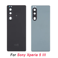 Original Battery Back Cover For Sony Xperia 5 III Rear Cover with Camera Cover Replacement