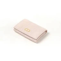 Dompet CHRISTIAN DIOR CARO GHW PINK CALFSKIN WALLET 100% ORIGINAL 11X7CM