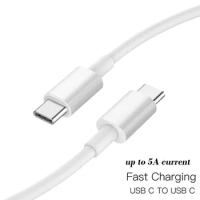 USB C to USB C Type C Cable Male to male 5A PD Fast Charging Data Charger Cable for MacBook Pro Samsung S9 Huawei Mate 10 P20
