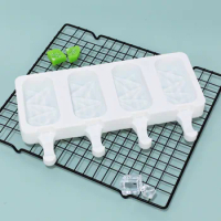 3/4 Cell Silicone Popsicle Mold Magnum Ice Pop Maker Ice Cream Mold Ice  Tray Mold
