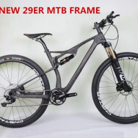 2018 new EPS best quality full carbon 29er full suspension mountain bike UD matt ultralight 29 inch mtb frame BB92 thru axle