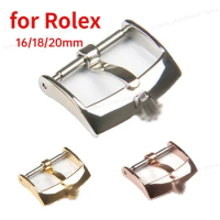 Stainless Steel Clasp for Rolex Watch Polished Pin Button 16mm 18mm 20mm Leather Watch Band Silver Gold Watch Accessories