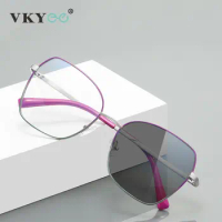 VKYEE Women's Photochromic Reading Glasses Gradient Multi-coloured Optical Eyewear Pink Customisable Prescription Glasses 3084