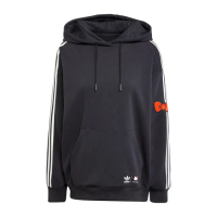 【adidas 愛迪達】HK 3S OS Hoodie 女 連帽上衣 帽t 連帽長袖 HELLO KITTY 黑(IX7875)
