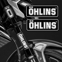 For OHLINS Suspension Shocker Damper Motorcycle Accessories Decorate Insignia Ad Reflective Stickers Decals