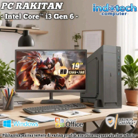 Komputer PC Rakitan Core i3 6100 Gen 6 Slim / Desktop dengan SSD, LED Monitor 19 inch,Keyboard Mouse