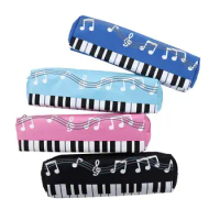 Box Oxford Cloth Pen Bag Single Layer Piano Note Pencil Bag Musical Pencil Cases Student Pencil Case Musical Note Piano Pouch