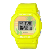 BABY-G 海灘風情電子錶 橡膠錶帶 螢光黃 防水200米(BGD-560BC-9)