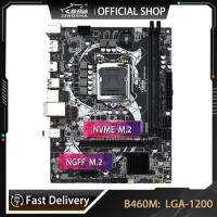 Motherboard B460M LGA1200 Slot Dual Channel DDR4 Desktop RAM NGFF NVME M.2 USB Sata Supports Intel I3i5i7 CPU 10 Core Mainboard