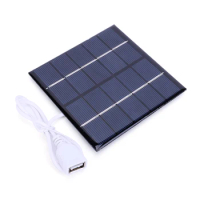 5W Solar Panel Mobile Power Supply Polycrystalline Outdoor Solar Panels Lightweight Courtyard Lighting for Charger 3.7 Batteries