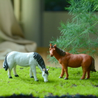 中國牛擺件創意微景觀小馬裝飾品盆景假山擺飾造景桌面小動物