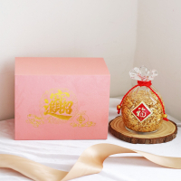 O Pretty 歐沛媞 招財納福開運金箔福袋擺件14.6X10.9X9cm