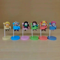 Japanese Genuine Gacha Scale Model Demon Slayer Cake Flag Mini Doll Agatsuma Zenitsu Tabletop Decoration Action Figure Toys