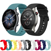 22mm Silicone Strap For Amazfit GTR 4/3 Pro/2 2E Smartwatch Sport Band For Amazfit Stratos 2S 3/Pace/GTR 47mm/Bip 5 Bracelet