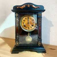 復古機械鐘 整點報時 發條鐘 收藏 擺飾 拍攝 道具 藝品 擺鐘