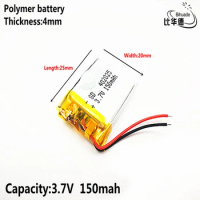 3.7V 402025 150mAh Polymer Li-ion Battery For Ployer P319 aigo E5808 MP3 Sony Ericsson MW1 Wireless Bluetooth