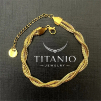 Gelang Titanium Motif Sisik Ular