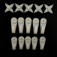 10Pcs/lot Plastic Multi Function Invisible Wall Mount Photo Picture Frame Clock Mirror Nail Hook Hanger Seamless Nail White