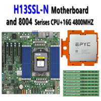 H13SSL-N Motherboard And EPYC 8224P 8124PN 8024PN CPU + DDR5 32GB 4800MHZ RAM Memory