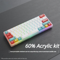 ECHOME Mechanical Keyboard Wired Type-C KitCustomized Acrylic Semi-Transparent Case PCB Shaft HolderHot Swap RGB Backlighting