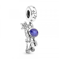 PANDORA 潘多拉 潘朵拉 摘星太空人吊飾 925純銀 飾品 790030C01 1pc