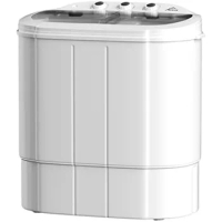 Portable Small Washing Machine, 13.5Lbs Mini Compact Washer and Dryer Combo, 2 in 1 Apartment Washers with Twin Tub