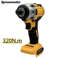 Brushless Impact Driver 320N.m Cordless Electric Screwdriver Drill 3-LED Repair Power Tools Compatible For Makita 18v Battery
