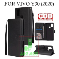 DOMPET HP PREMIUM UNTUK VIVO Y30 (2020) NEW LEATHER FLIP CASE PREMIUM VIVO Y30 (2020) NEW