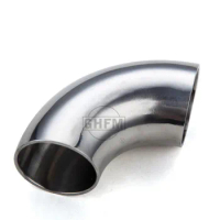 5pcs 19mm O/D 304 Stainless Steel Sanitary Weld 90 Degree Elbow Pipe Fitting