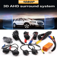 Car 1080P/720 AHD 360Camera Panoramic Surround View for Android Auto Radio Night Vision Right/Left/Front/Rear View Camera System