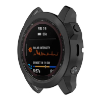 Soft TPU Hollow Out Bumper Frame Case Cover For Garmin Fenix 7X/Fenix 7X Solar Electroplating