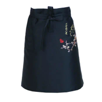 Restaurant Kitchen Chef Special Half-length Apron Japan Sushi Catering Waiter Work Embroidered Aprons Hotel Cooking Aprons