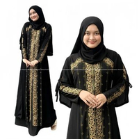 Abaya Yasmin ~ Abaya Hitam 465 - Gamis Wanita Abaya Hitam / Gamis Hitam Umroh / Abaya Hitam Turkey /