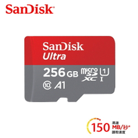 【序號MOM100 現折$100】    【SanDisk】Ultra microSDXC UHS-I A1 256GB 記憶卡【三井3C】