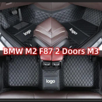 Custom Car Floor Mat for BMW M2 F87 2 Doors M3 4Doors M5 2018-2022 X5M 2009-2014 Interior Details Accessories Artificial Leather