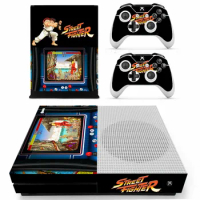 Street Fighter Skin Sticker Decal Cover for Xbox One S Slim Console and 2 Controllers skins Vinyl