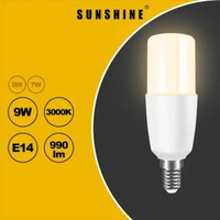 陽光 - LED燈膽(棒燈) - 9W / E14細螺頭 / 黃光3000K #LED燈泡 #LED棒膽 (LPINB-9E14W)