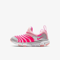 【NIKE 耐吉】DYNAMO FREE PS 中童 兒童 運動鞋 毛毛蟲鞋 套腳式 粉銀(CI1187686)