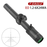 EO 1.2-6X24WA Tactical Rifle Scopes For Airsoft Air Guns Sniper Rifle Scope Hunting Riflescope Red Dot With Mounts